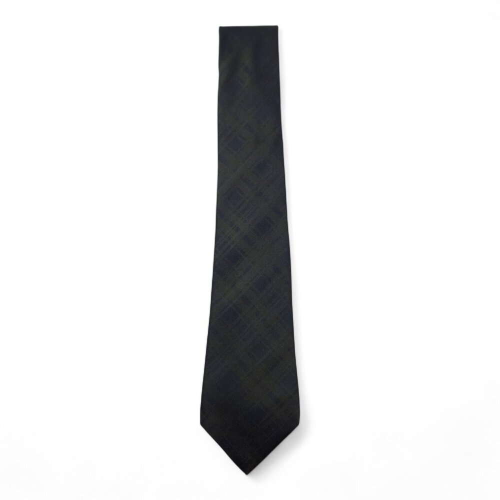 John Varvatos Hooker’s Green & Black Plaid Silk Tie